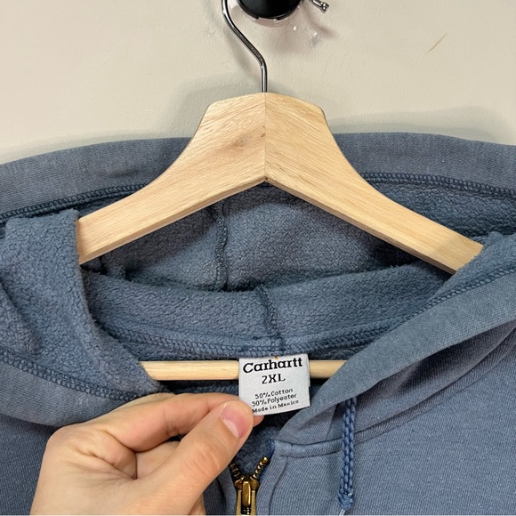 Vtg Distressed Carhartt Hoodie - Picture 3 of 7